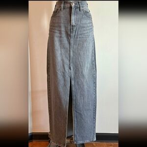 Levi's Charcoal Denim Maxi Skirt
